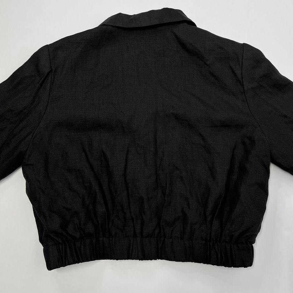 International Scene Vintage Womens Black‎ Pearl Button Collared Jacket 487 - Picture 9 of 9